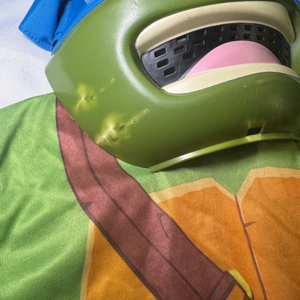 Rubie's TMNT Leonardo Costume Kids Small Jumpsuit Mask Shell 2015 Nickelodeon - Picture 2 of 11